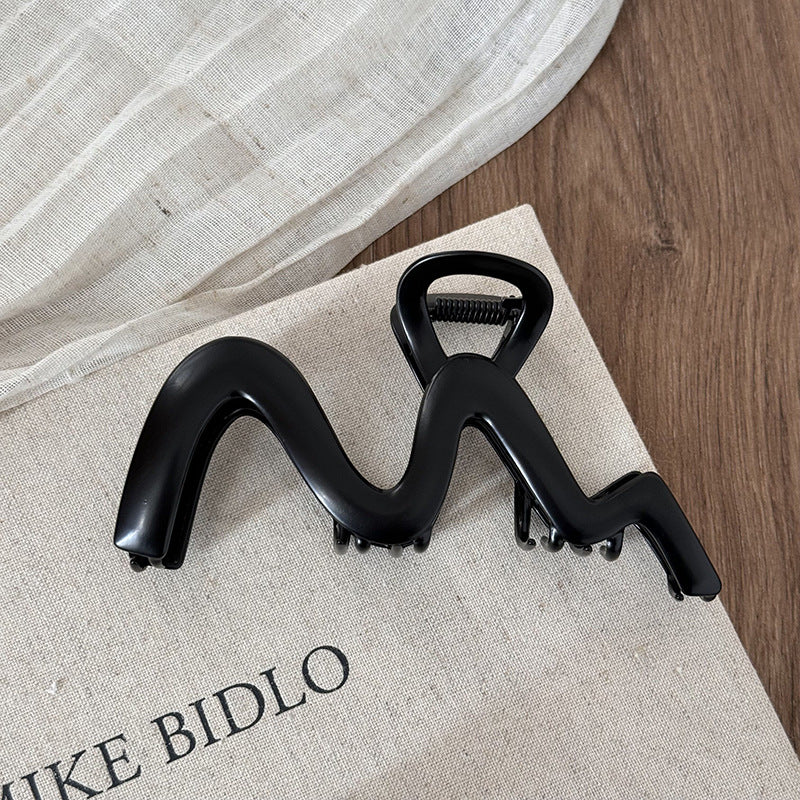 Simple Wave Metal Geometric Large Hair Claw MK2MBEP6W6HCP364