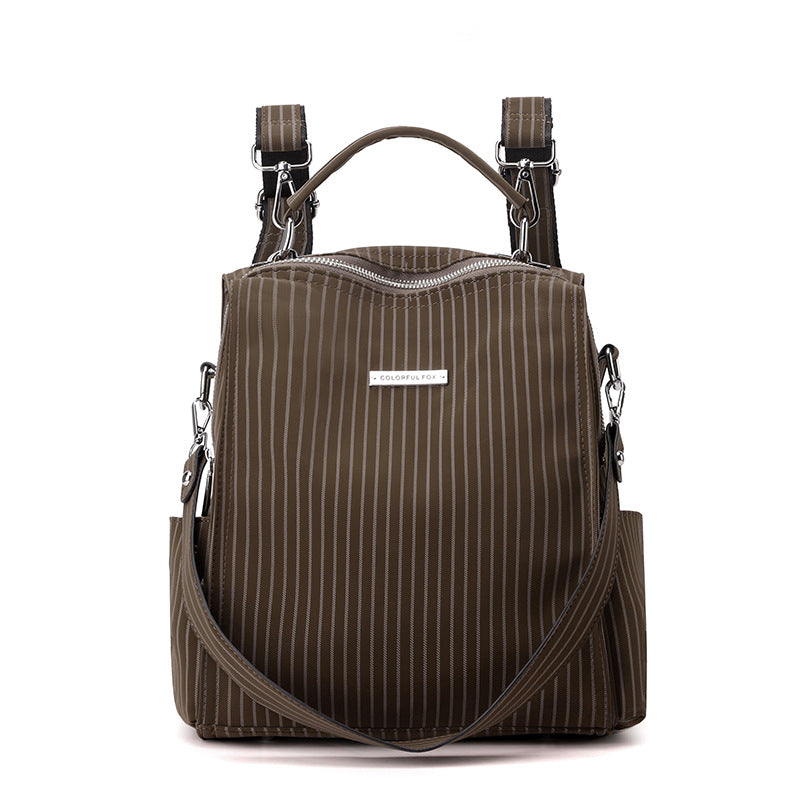 Minimalist Striped Large Capacity Backpack 6S10BBG1456