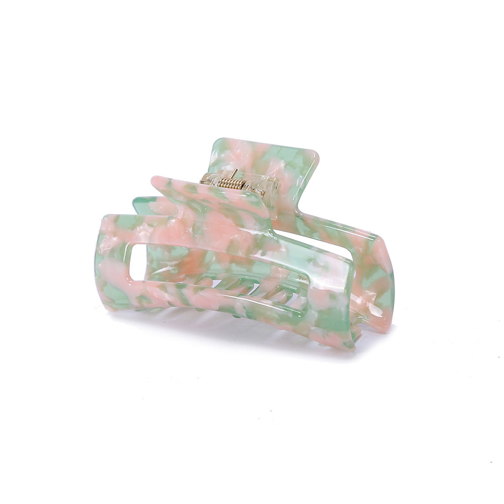 Trendy Candy Color Floral Print Acetate Hair Claw 8AS6HCP266T