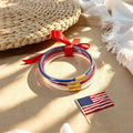 Vintage American Flag Star Pendant Stud Earrings 8ZA6JER185L