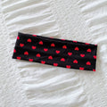 Heart Print Wide Headband - DippedShop Wholesale - #0419