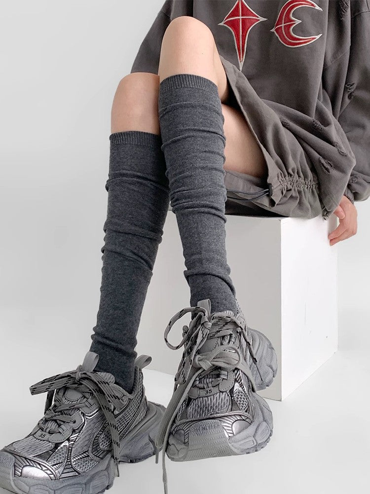 Slouchy Knee High Cotton Boot Stocking Socks 6W8FSO851