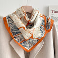 Stylish Letters Print Square Silk Scarf 6W6NSI199