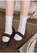 Bowknot Ruffled Slouch Socks - DippedShop Wholesale - #9347