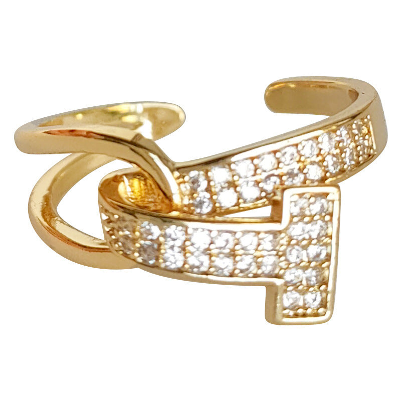 Gold Plated Geometric Ring - DippedShop Wholesale - #5155