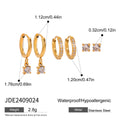 Gold Plated Rhinestone Hoops - DippedShop Wholesale - #4579