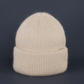 Simple Solid Warm Cuffed Ribbed Knit Beanie 6W6HAT687