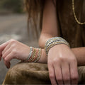 Stylish Gold Plated Multi Layer Beaded Bracelets 6W6JBR501