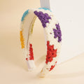 Crochet Flower Hair Band - DippedShop Wholesale - #7107