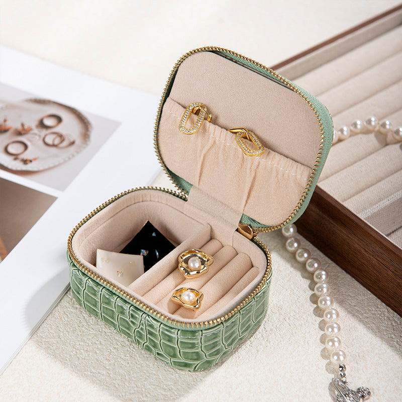 Trendy Portable Travel PU Jewelry Case 6W13HSJ125