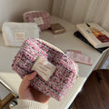Tweed Woven Cosmetic Bag - DippedShop Wholesale - #1411