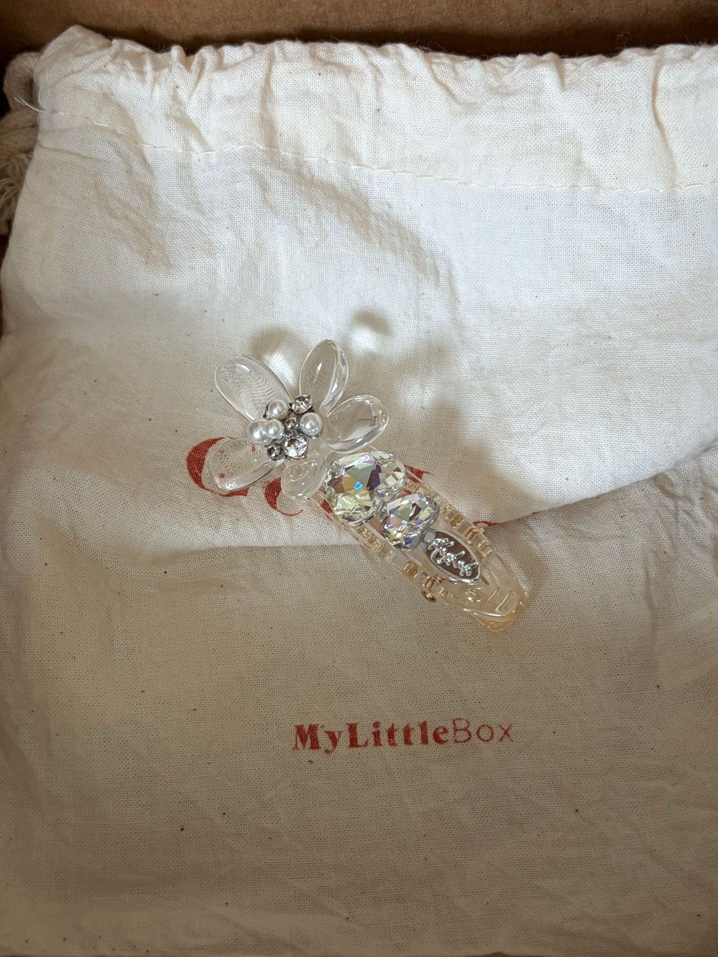 Sweet 3D Crystal Floral Duckbill Hair Clips 6W6HCP1224