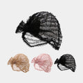 Vintage Polka Dot Mesh Bow Turban Cap 8BK6HAT202T