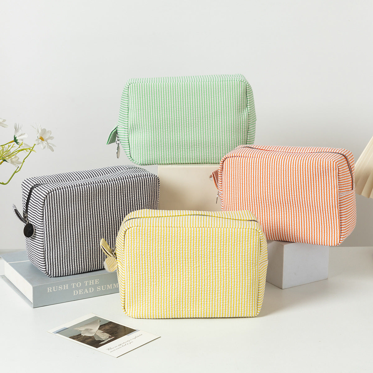 Minimalist Striped Cosmetic Bag - DippedShop Wholesale - #2707