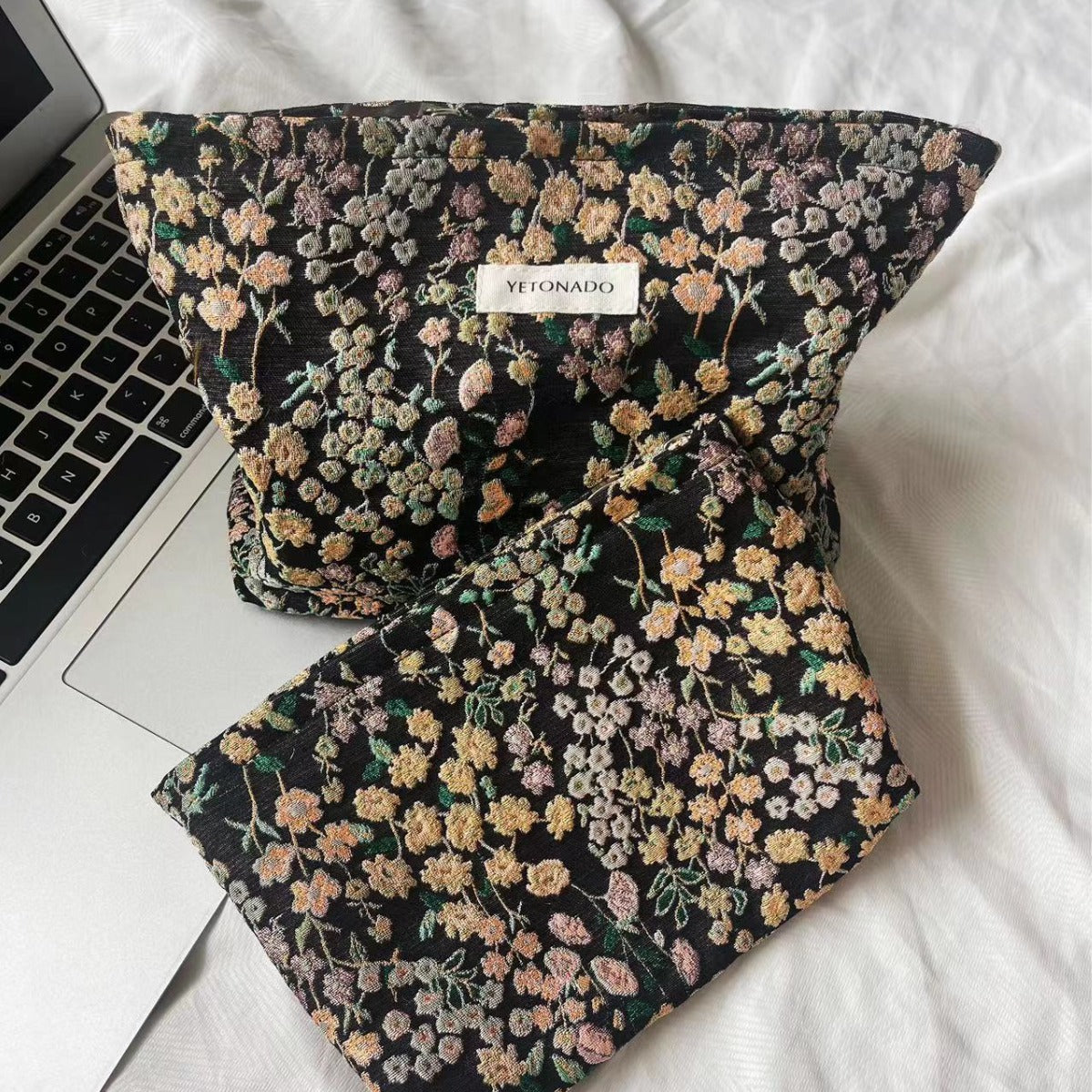 Retro Floral Embroidery Portable Makeup Bag MK2BW6W10BOB404