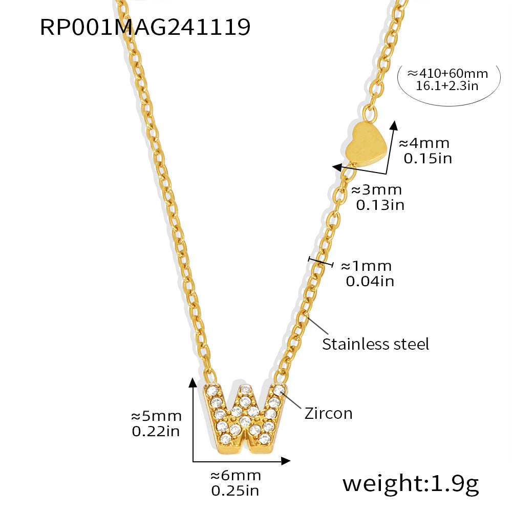Gold Letter Pendant Choker - DippedShop Wholesale - #5843