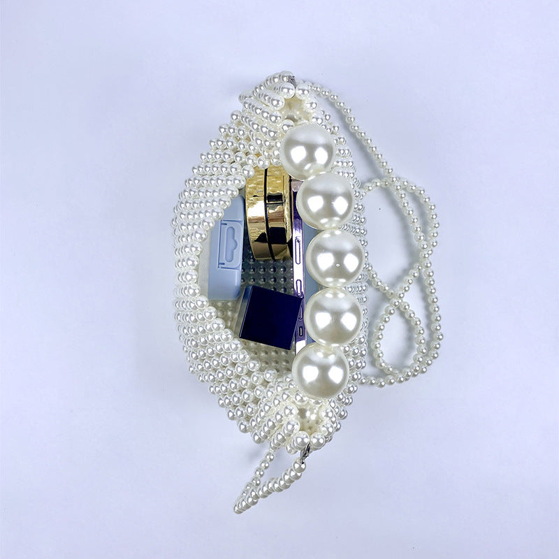 Handmade Pearl Beaded Evening Purse - DippedShop Wholesale - #3763