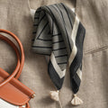 Simple Polka Dots Print Tassel Silk Scarf 6W6NSI200