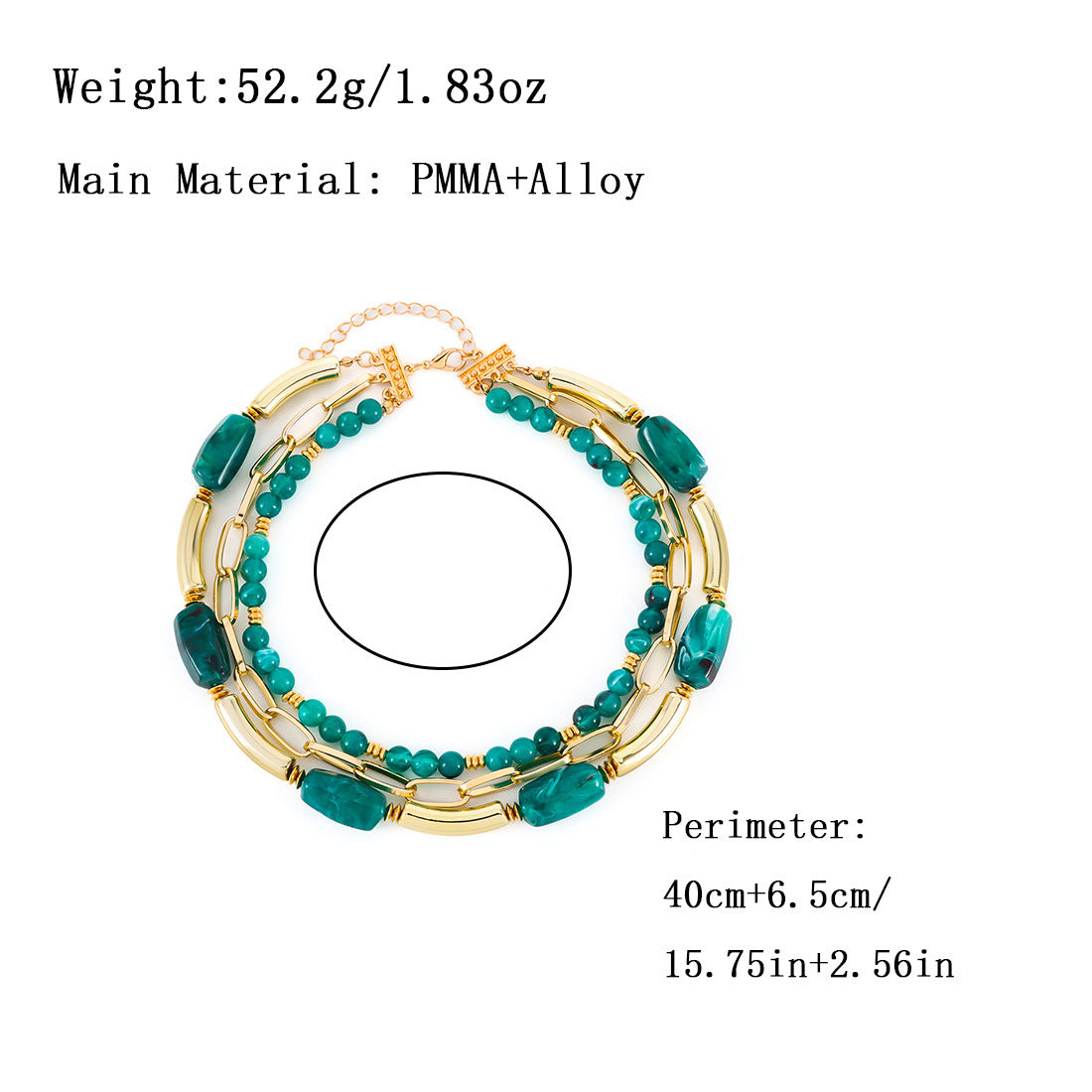 Trendy Multi-Layer Beaded Necklace - DippedShop Wholesale - #2275