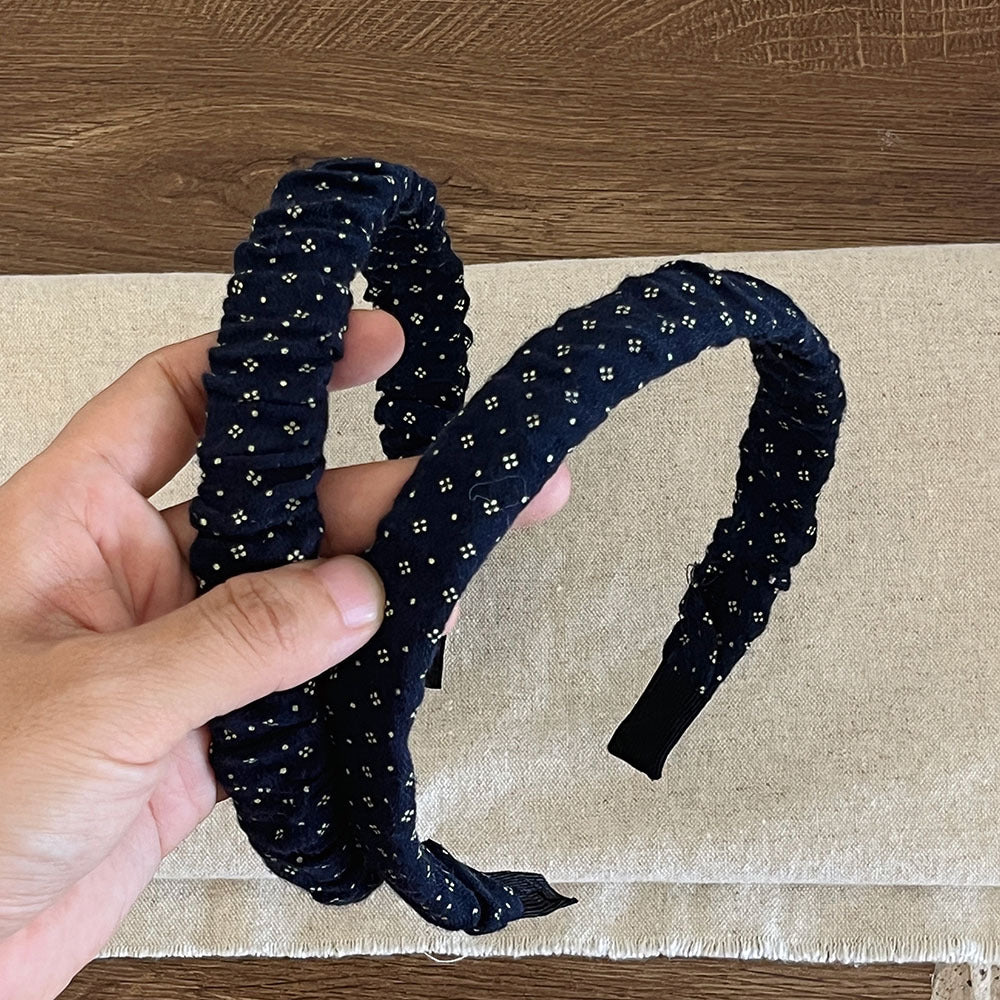 Floral Ruched Fabric Headband - DippedShop Wholesale - #9139