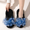 3D Floral Plush Slippers - DippedShop Wholesale - #5731