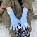 3D Flower Knit Gloves - DippedShop Wholesale - #6339