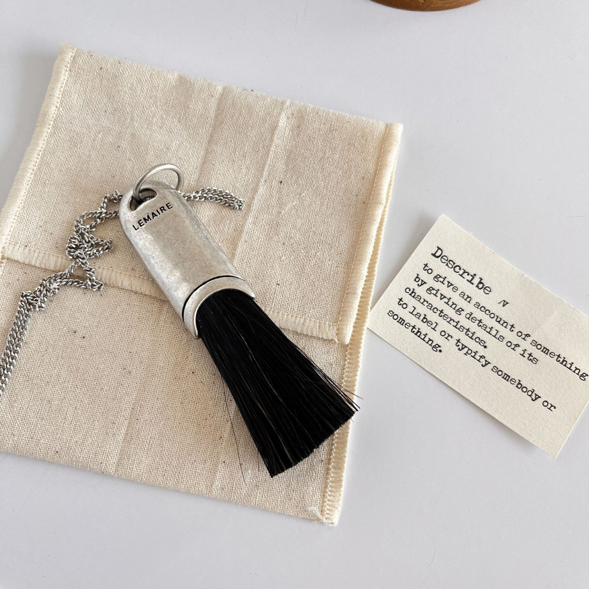 Minimalist Brush Tassel Long Pendant Sweater Necklace 6W6JNC1060
