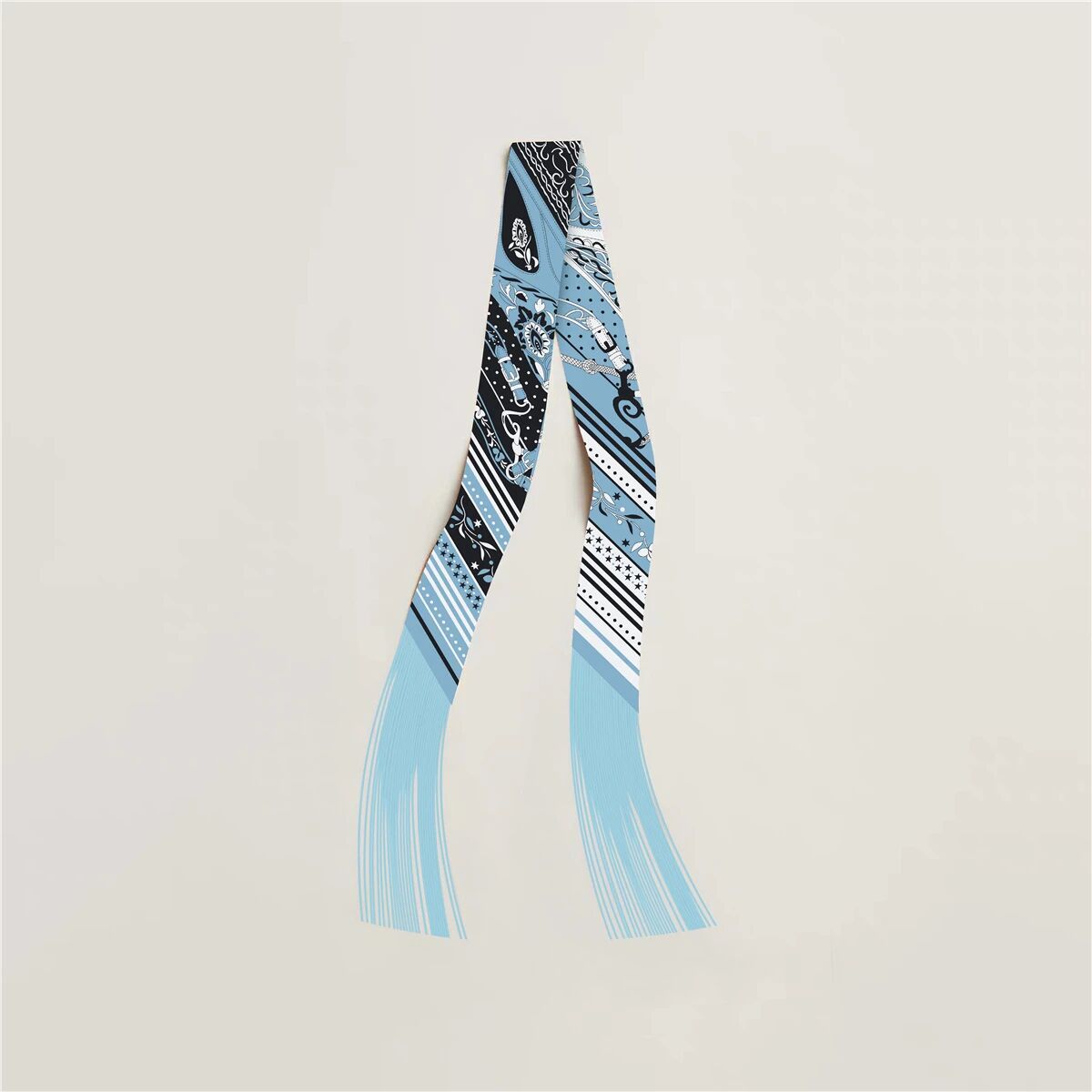 Horse Print Tassel Silk Scarf - DippedShop Wholesale - #9619