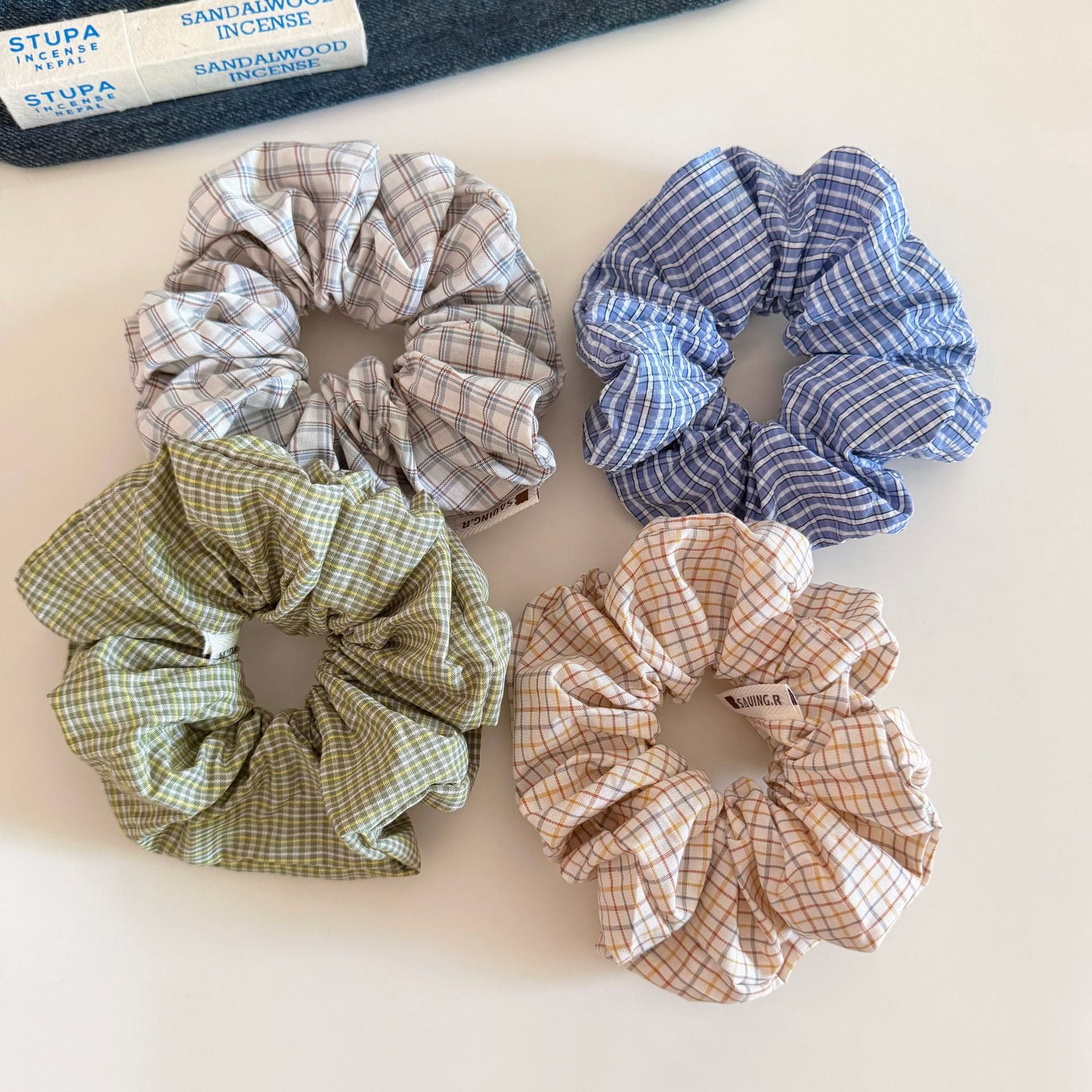 Classic Simple Plaid Hair Scrunchie MK2BLW6W6HSR13