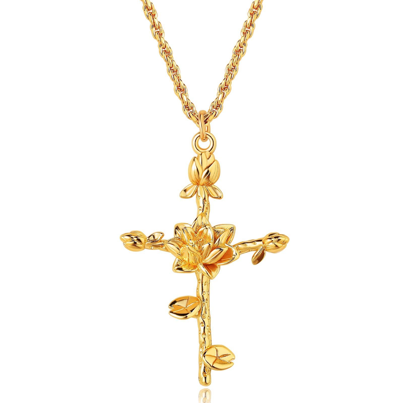 Elegant Gold Plated Lotus Pendant Choker Necklaces 6W6JNC638