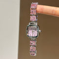 Square Crystal Quartz Watch - DippedShop Wholesale - #5475
