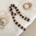 Striped Color Contrast Long Skinny Knit Scarf 6W6NSC86