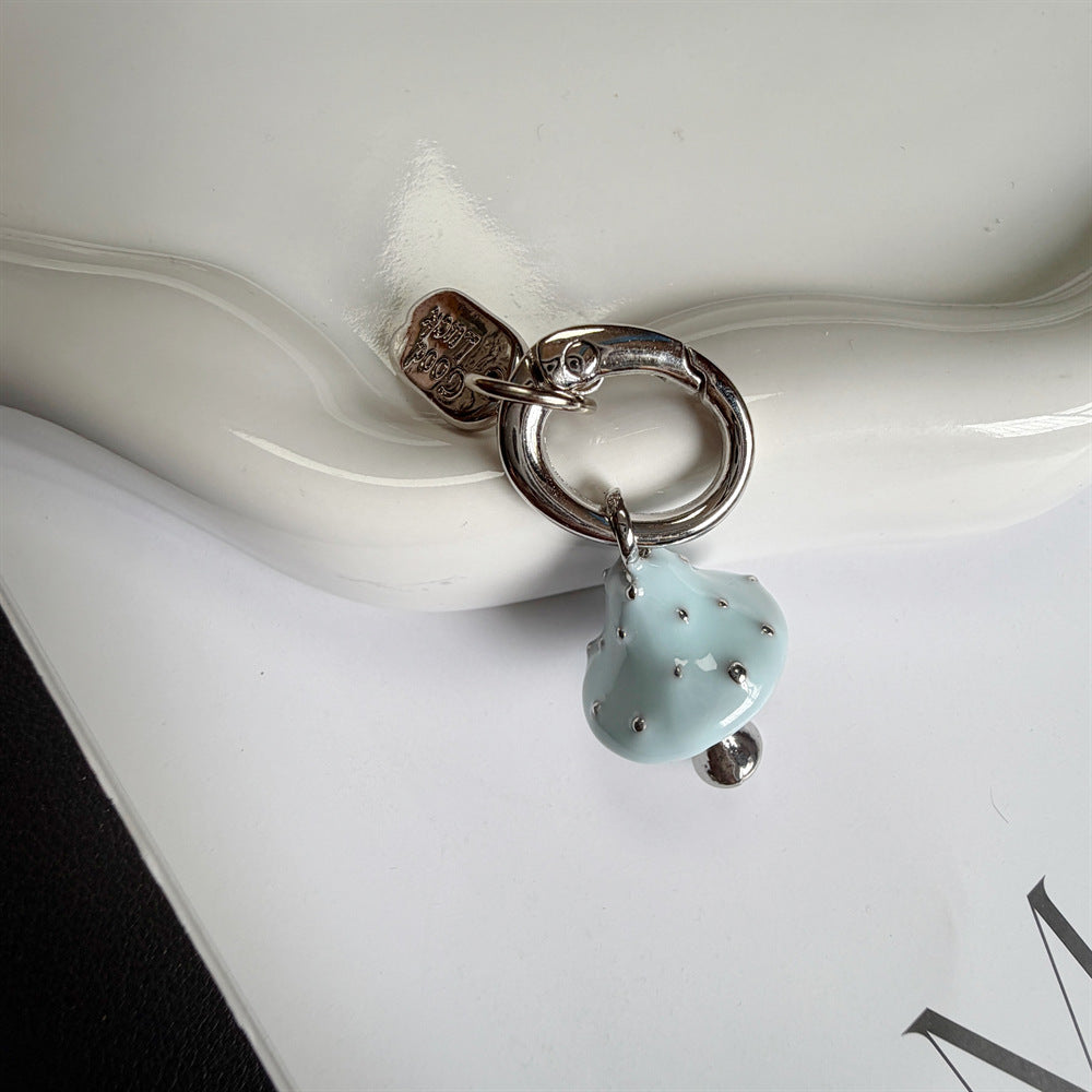 Enamel Mushroom Keychain Charm - DippedShop Wholesale - #5587