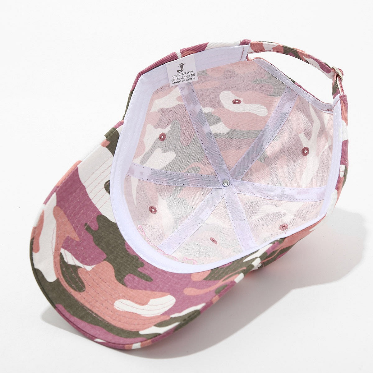 Retro Distressed Camo Embroidery Baseball Cap 8BK6HAT194L