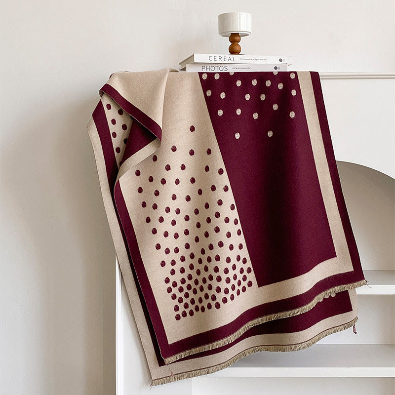 Reversible Polka Dot Shawl Wrap - DippedShop Wholesale - #2339