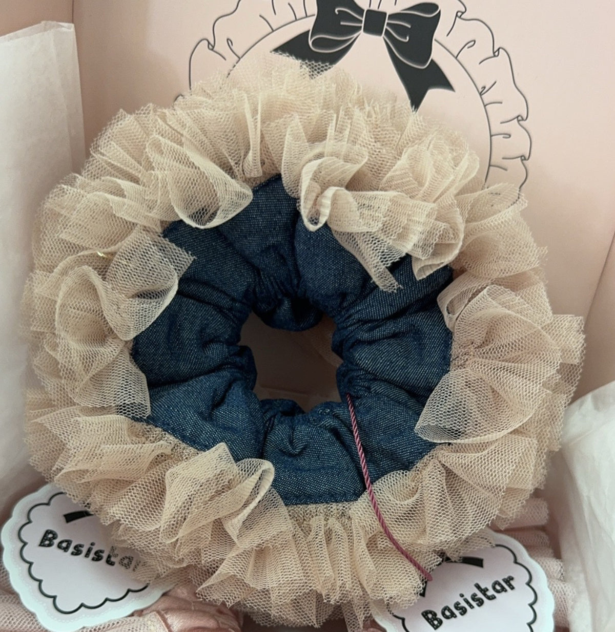 Oversized Tulle Lace Mesh Hair Scrunchie 6W6HSR468