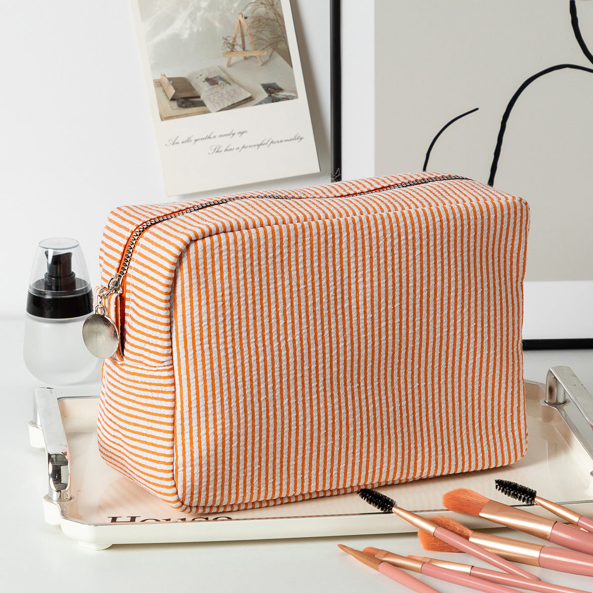 Minimalist Striped Cosmetic Bag - DippedShop Wholesale - #7619