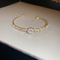 Elegant Gold Plated Rhinestone Bracelet 6W6JBR686