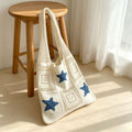 Retro Jacquard Hollow Out Knit Shoulder Bag 6W10BBG1761