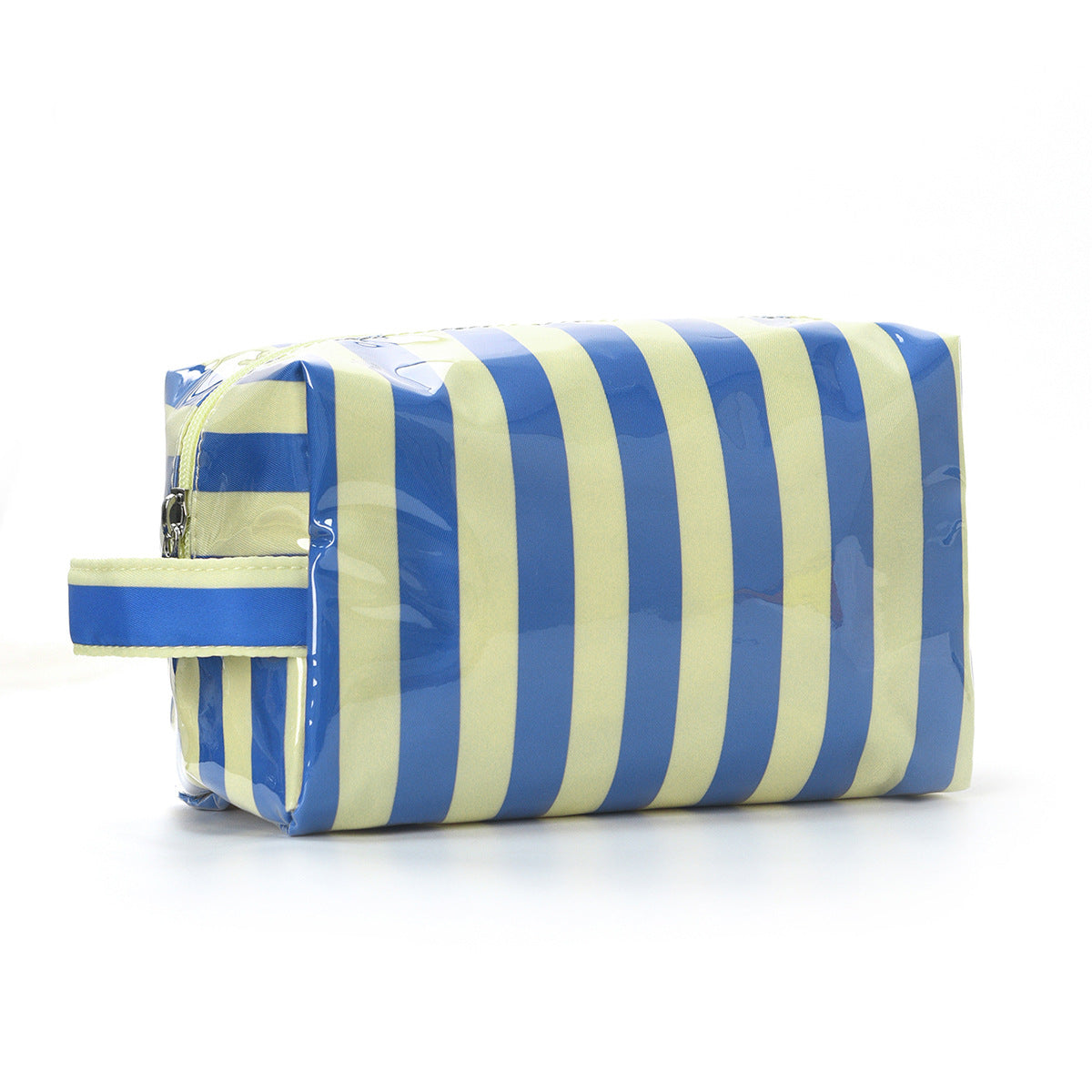 Simple Color Block Striped PVC Cosmetic Bag MK2BLW6C5CO07