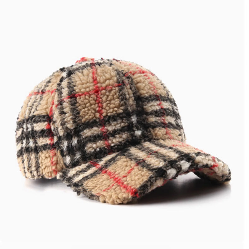 Plaid Sherpa Baseball Cap - DippedShop Wholesale - #8707