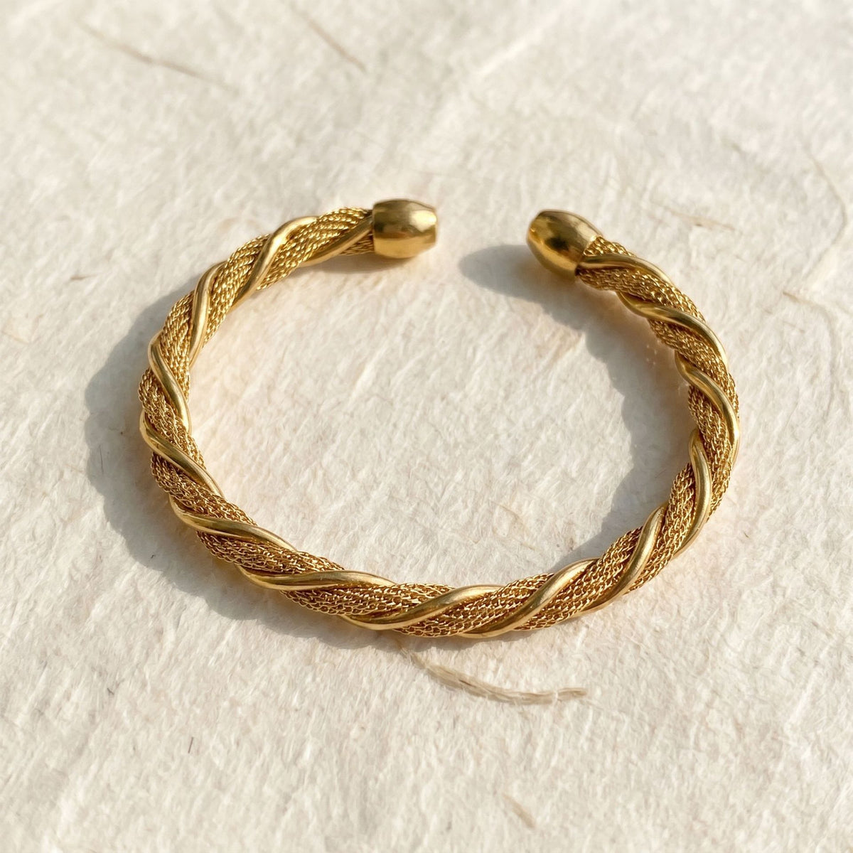 Fashion Braided Twisted Knot Open Cuff Bracelet 6W6JBR614