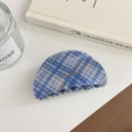 Plaid Color Block Hair Claw - DippedShop Wholesale - #9491