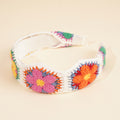 Knitted Floral Head Band - DippedShop Wholesale - #7187
