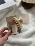 Elegant Pearl Color Block Acetate Hair Claw 8AS6HCP291L