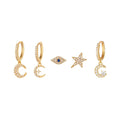 Stylish Gold Plated Moon Penda - DippedShop Wholesale - #6179