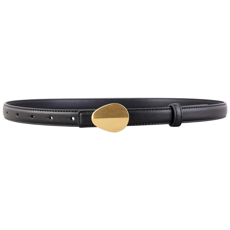 Simple Solid Color Metal Metal Belt 6W6JBT215