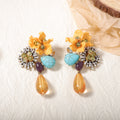 Resin Flower Teardrop Earrings - DippedShop Wholesale - #3939