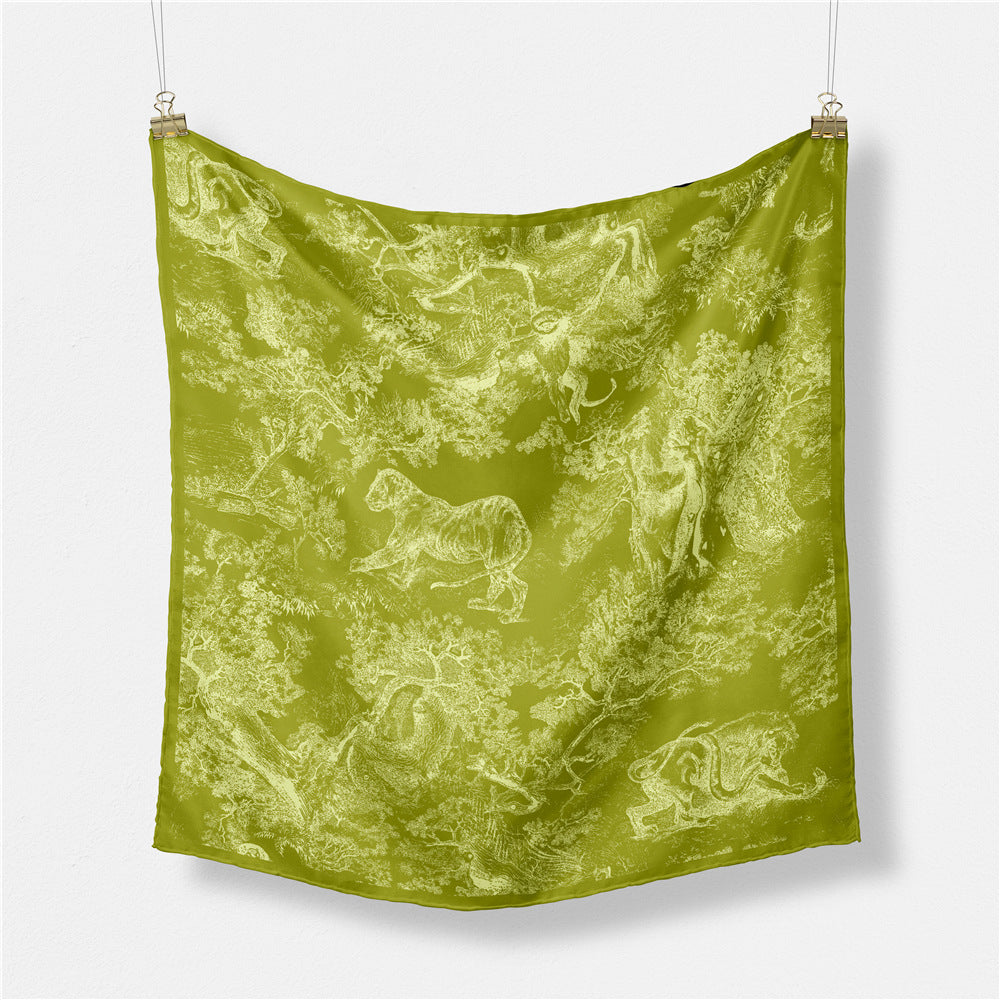 Abstract Silk Square Scarf - DippedShop Wholesale - #7571