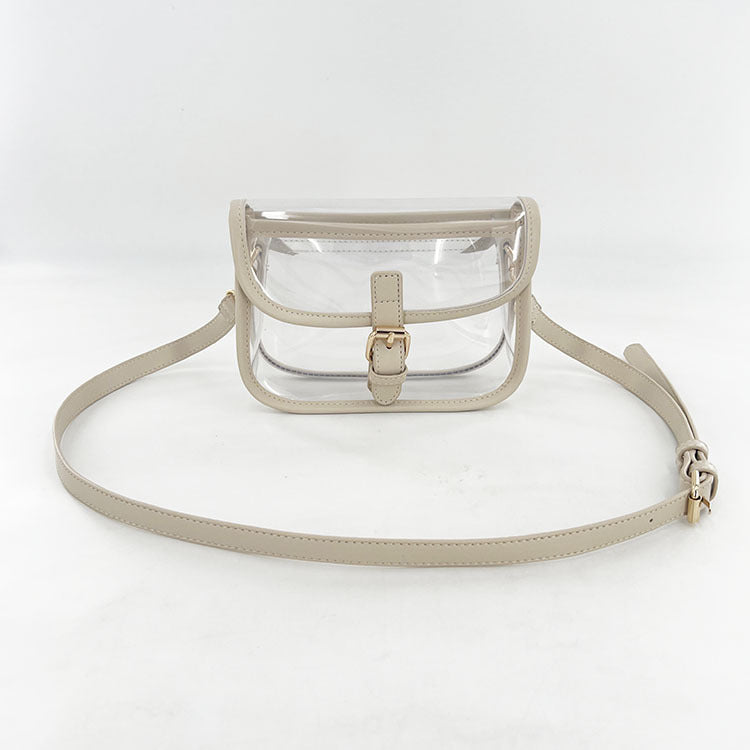 Trendy Transparent Leopard Print Square Crossbody Bag 6W10BBG1966